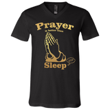 "Prayer is Better" Metallic Gold V-Neck T-Shirt