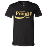 "Prayer Works" Metallic Gold V-Neck T-Shirt